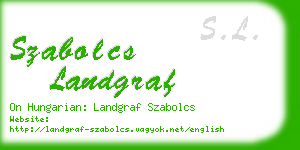 szabolcs landgraf business card